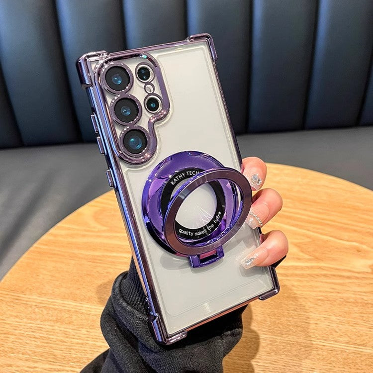 Samsung Phone Case with Magnetic Stand and Lens Protection